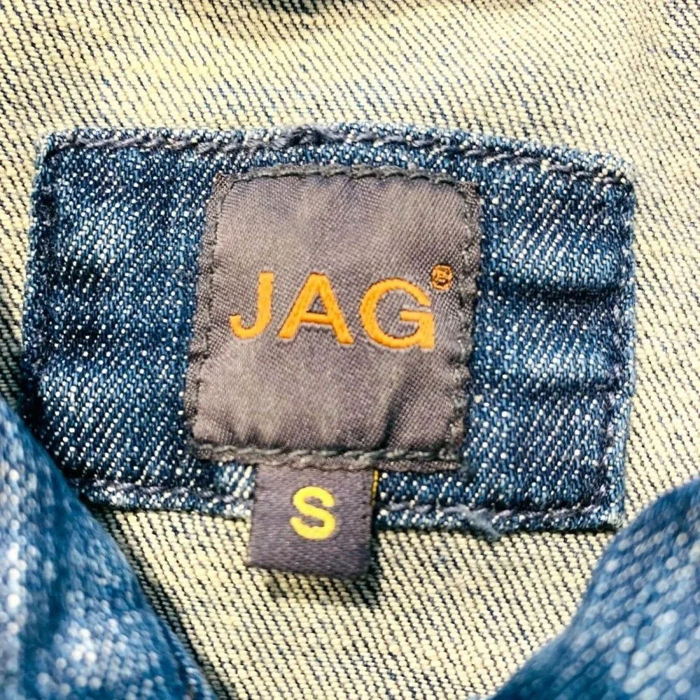 Jag Jeans Short Denim Jacket Stretch Long Sleeve S‎